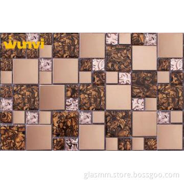 OEM Glossy Glass Mosaic Decorative Tiles For Kitchen Backsp
